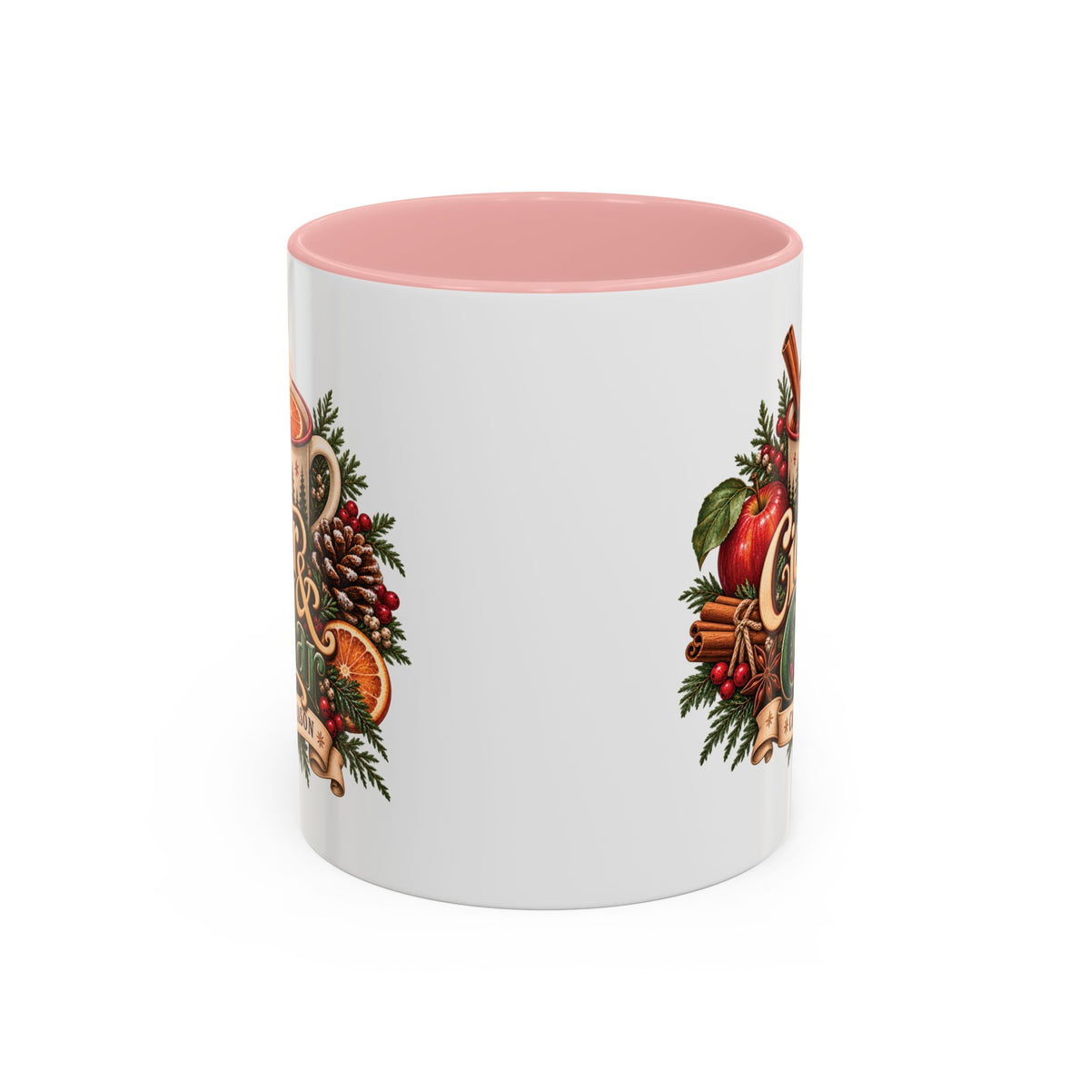Cider & Cedar Accent Coffee Mug — Cozy Fall Hot Drink Gift (11 oz)