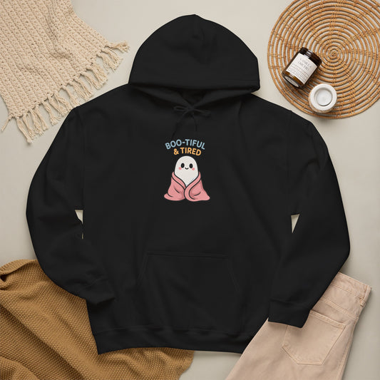 Boo-tiful Ghost Halloween Hoodie, Cute-Cozy Fall Vibes