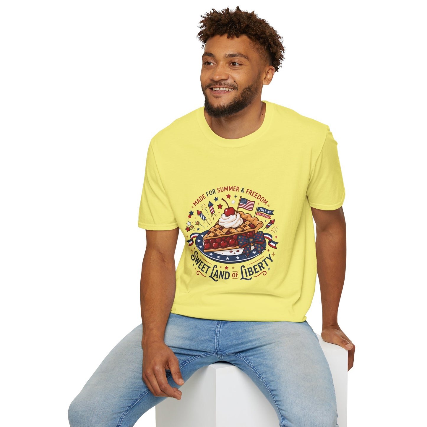 Sweet Land of Liberty Pie T-Shirt — Patriotic 4th of July Dessert Graphic Tee