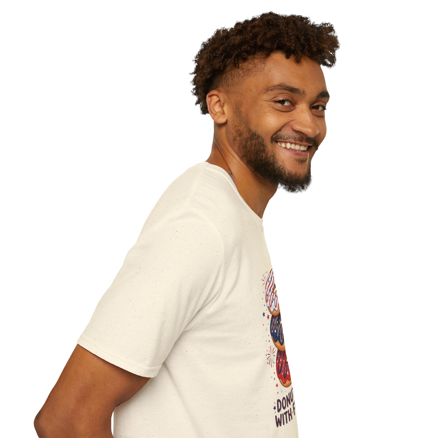 Donut Mess With Freedom T-Shirt — Patriotic Donut Stack 4th of July Tee