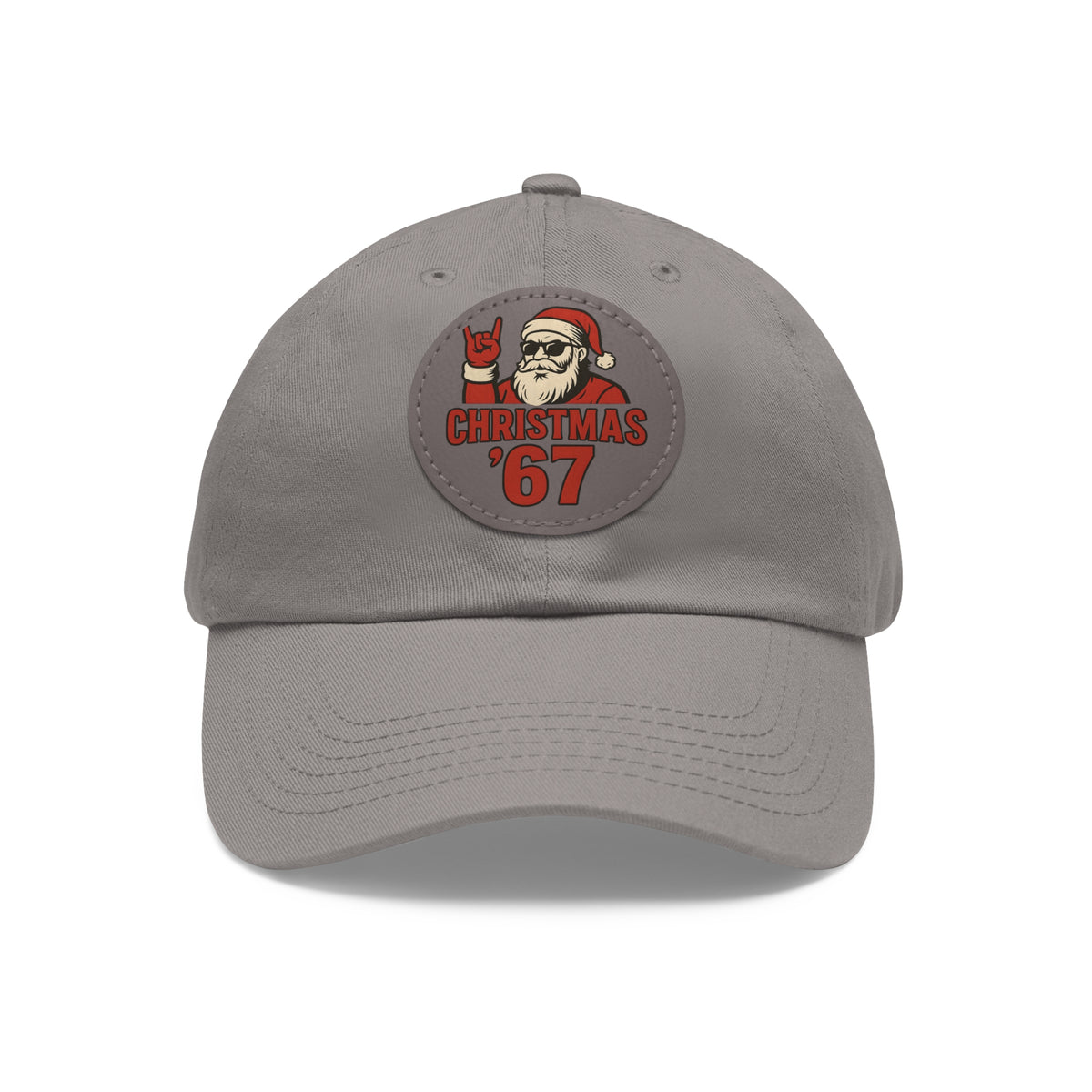 Christmas '67 Hat — Retro Santa Leather Patch Cap