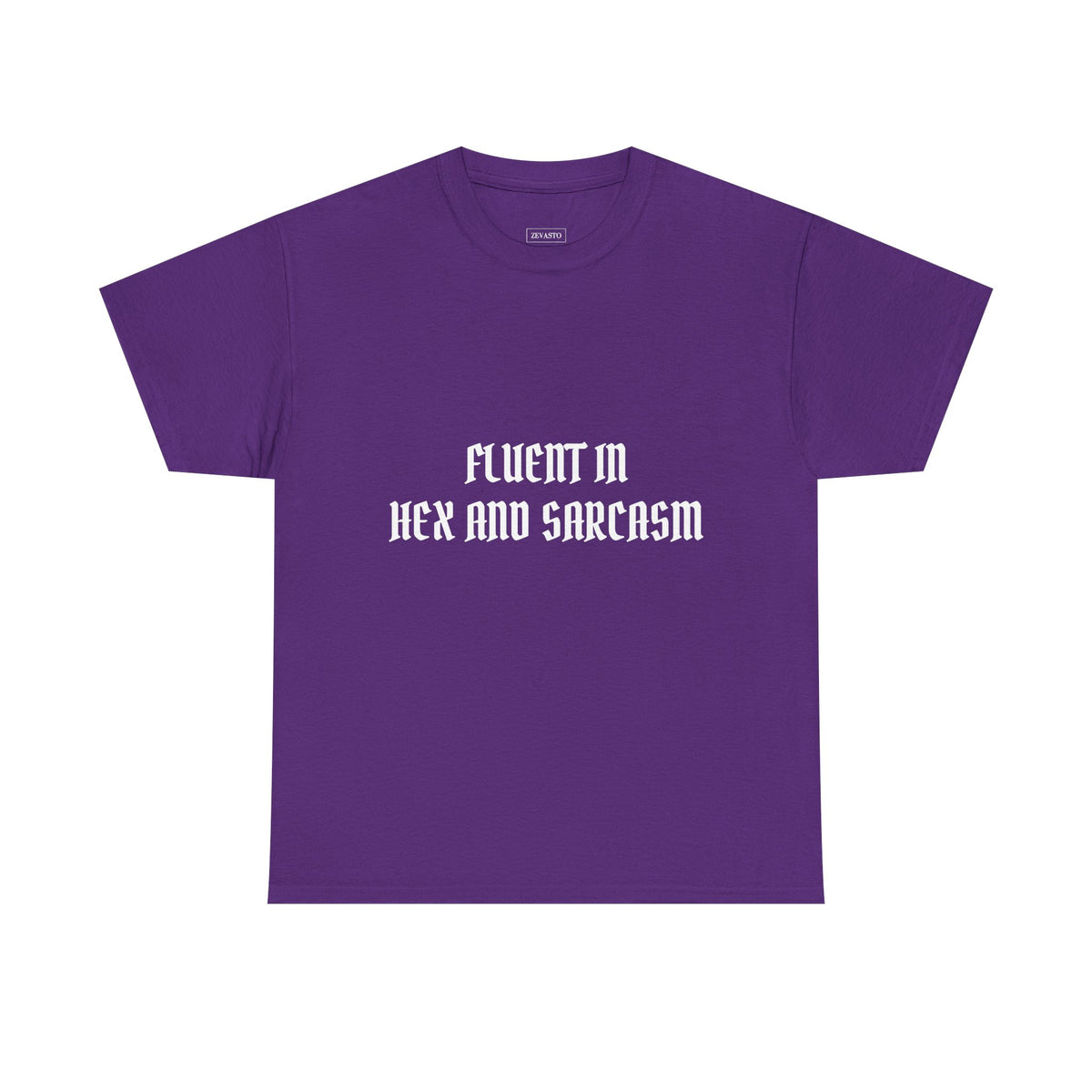 Fluent in Hex and Sarcasm Unisex Heavy Cotton Tee, Perfect for Geeky Humor Lovers, Halloween Apparel