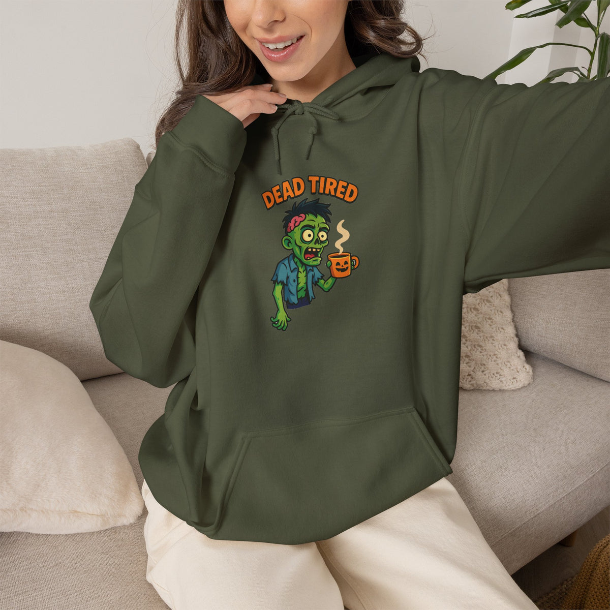 Zombie Themed Unisex Hoodie, Cozy Halloween Sweatshirt, Spooky Season Apparel