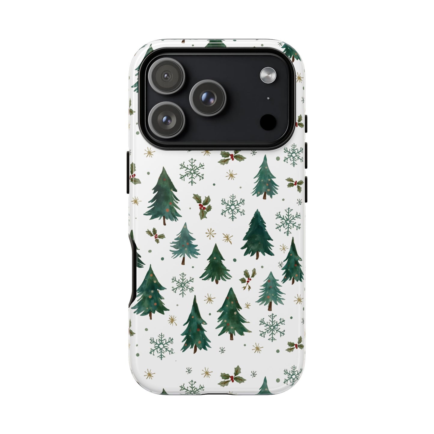 Winter Forest Phone Case, Christmas-Themed Dual Layer Phone Case for Iphone 17, 16, 15 & Samsung