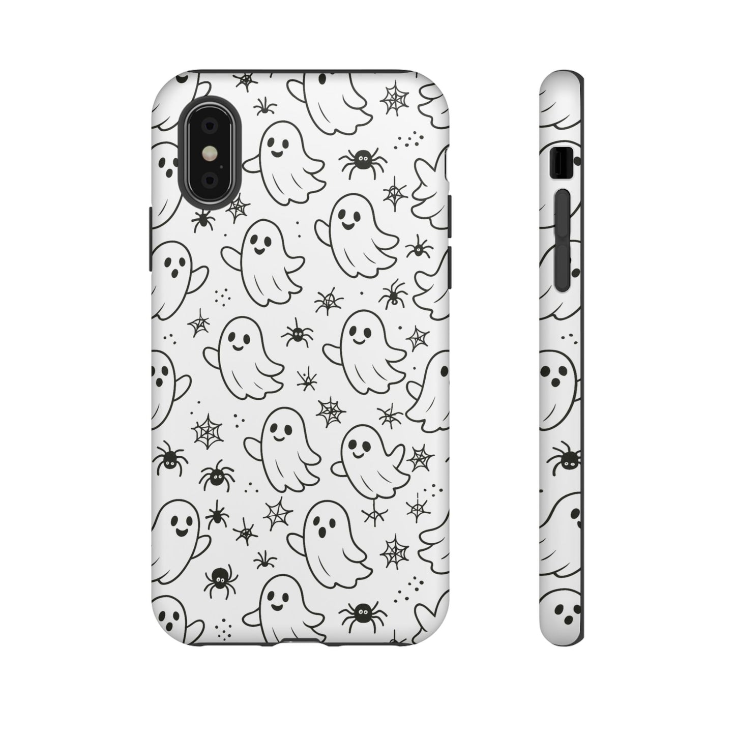 Ghostly Phone Case, Cute Halloween Phone Cover, Tough Phone Case, Spooky Phone Accessory, Ghost Pattern Design