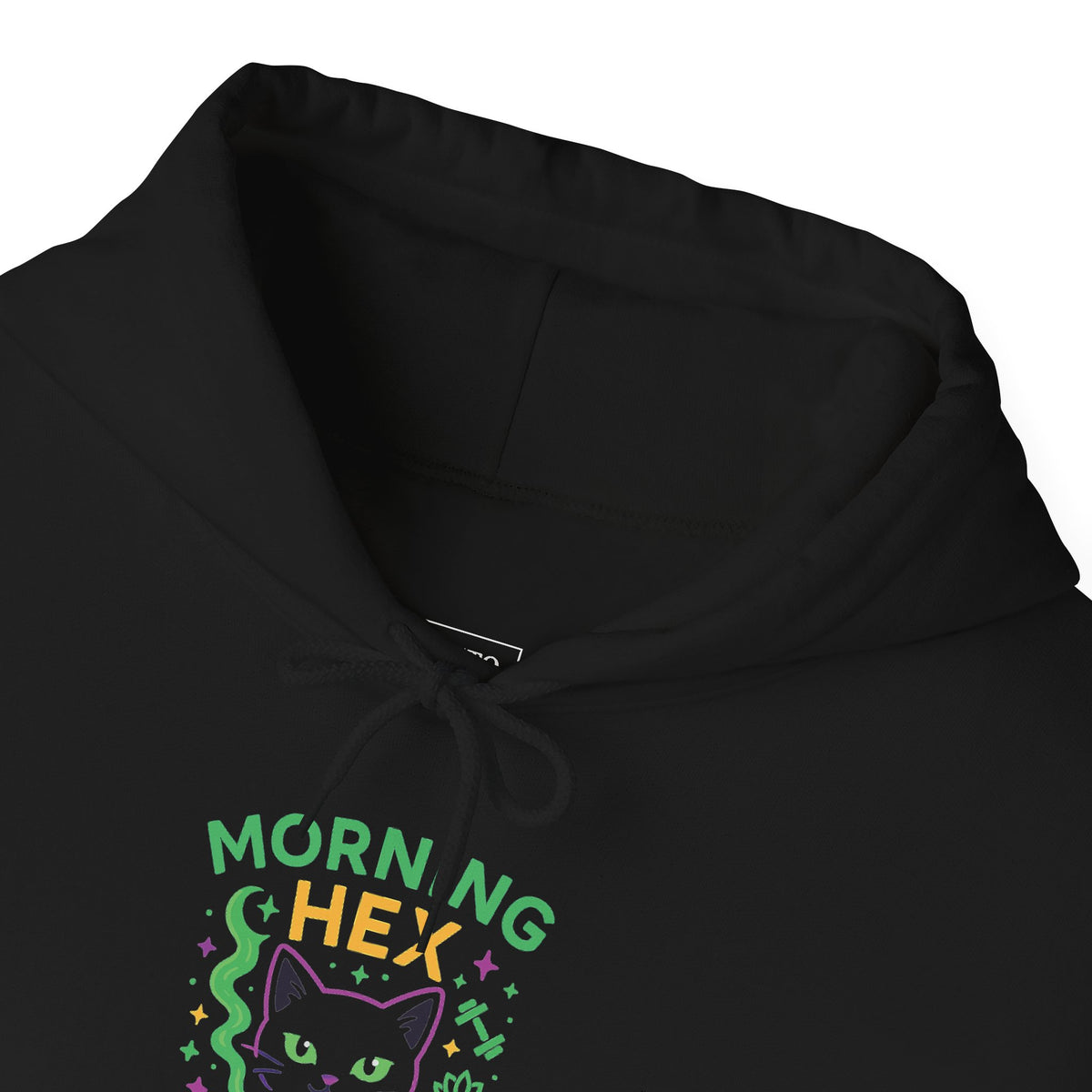 Morning Hex Activated Hoodie, Cozy Black Sweatshirt for Halloween