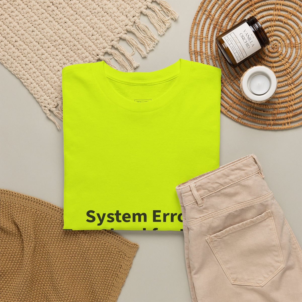 System Error Tee - Unisex Heavy Cotton Shirt, Perfect for Halloween, Geeky Fun