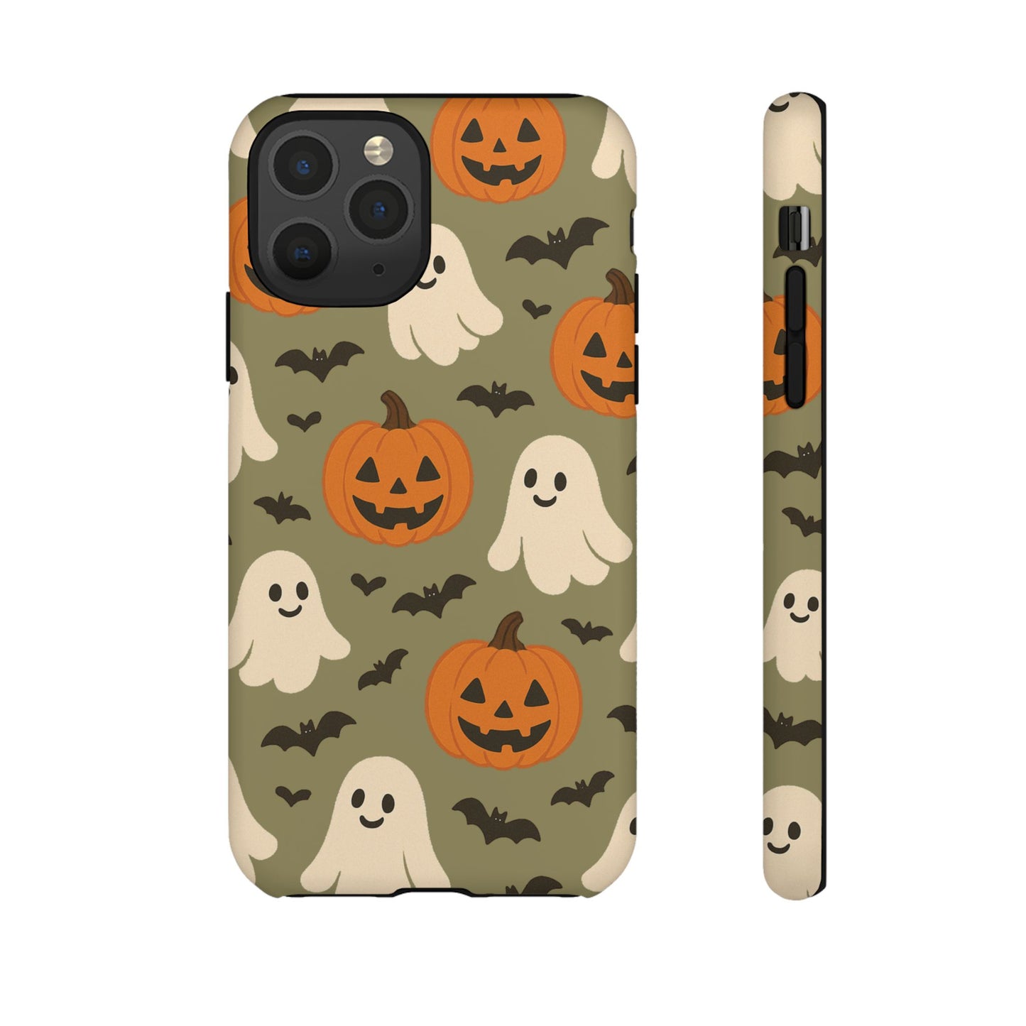 Halloween Phone Case with Ghosts and Pumpkins, Cute Fall Phone Cover, Spooky Season Accessory, Halloween Gift