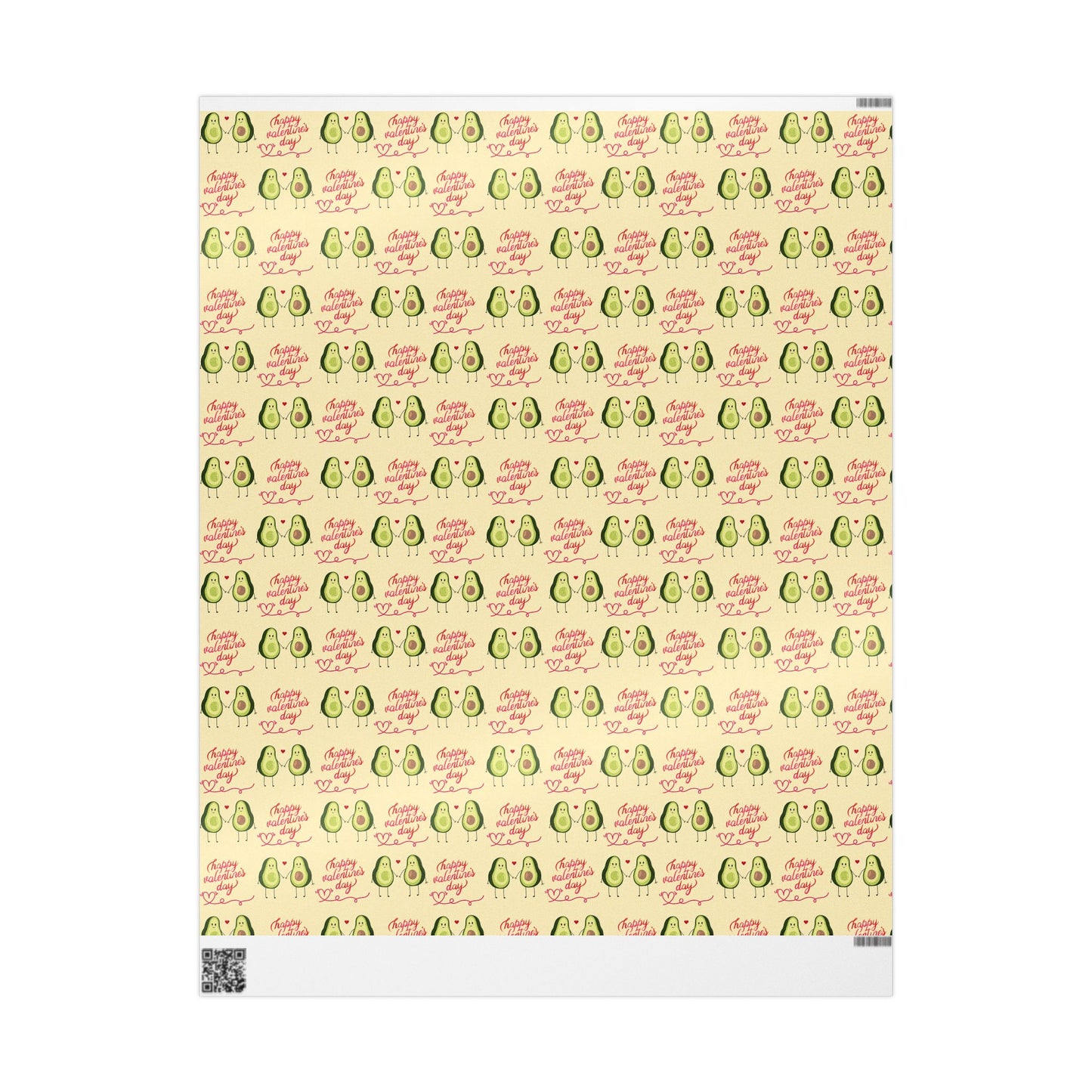 Valentine's Day Wrapping Paper — Cute Avocado Gift Wrap Roll