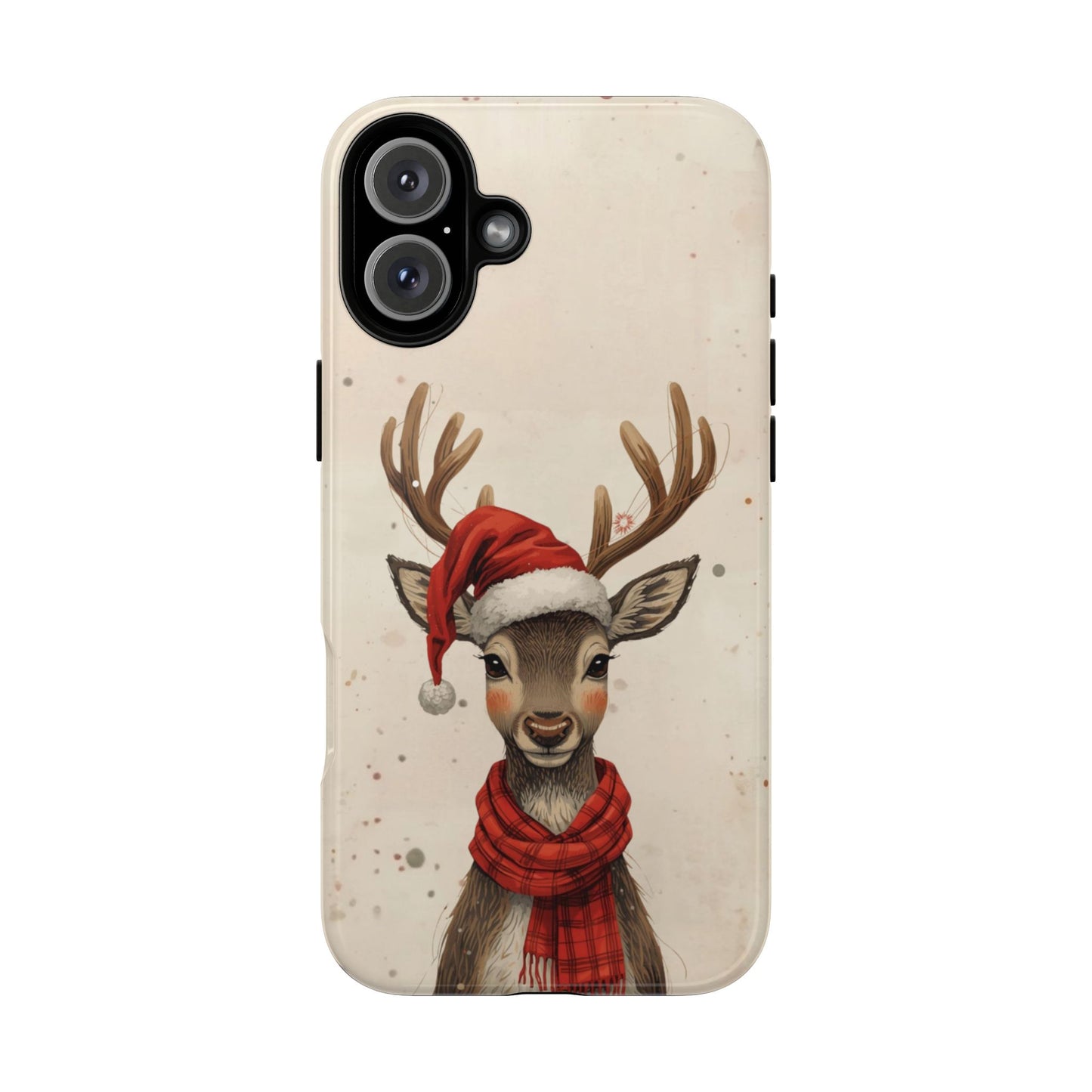 Christmas Reindeer Phone Case, Dual Layer Phone Case for Iphone 17, 16, 15, 14, 13, 12, 11