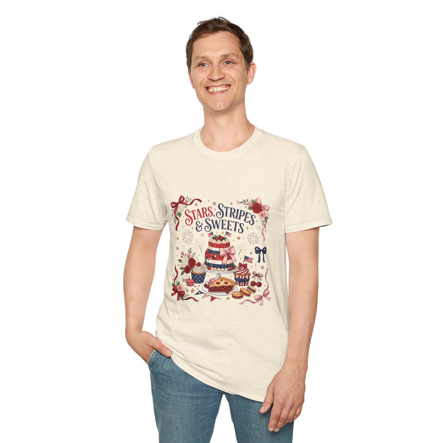 Stars, Stripes & Sweets T-Shirt — Patriotic 4th of July Dessert Graphic Tee