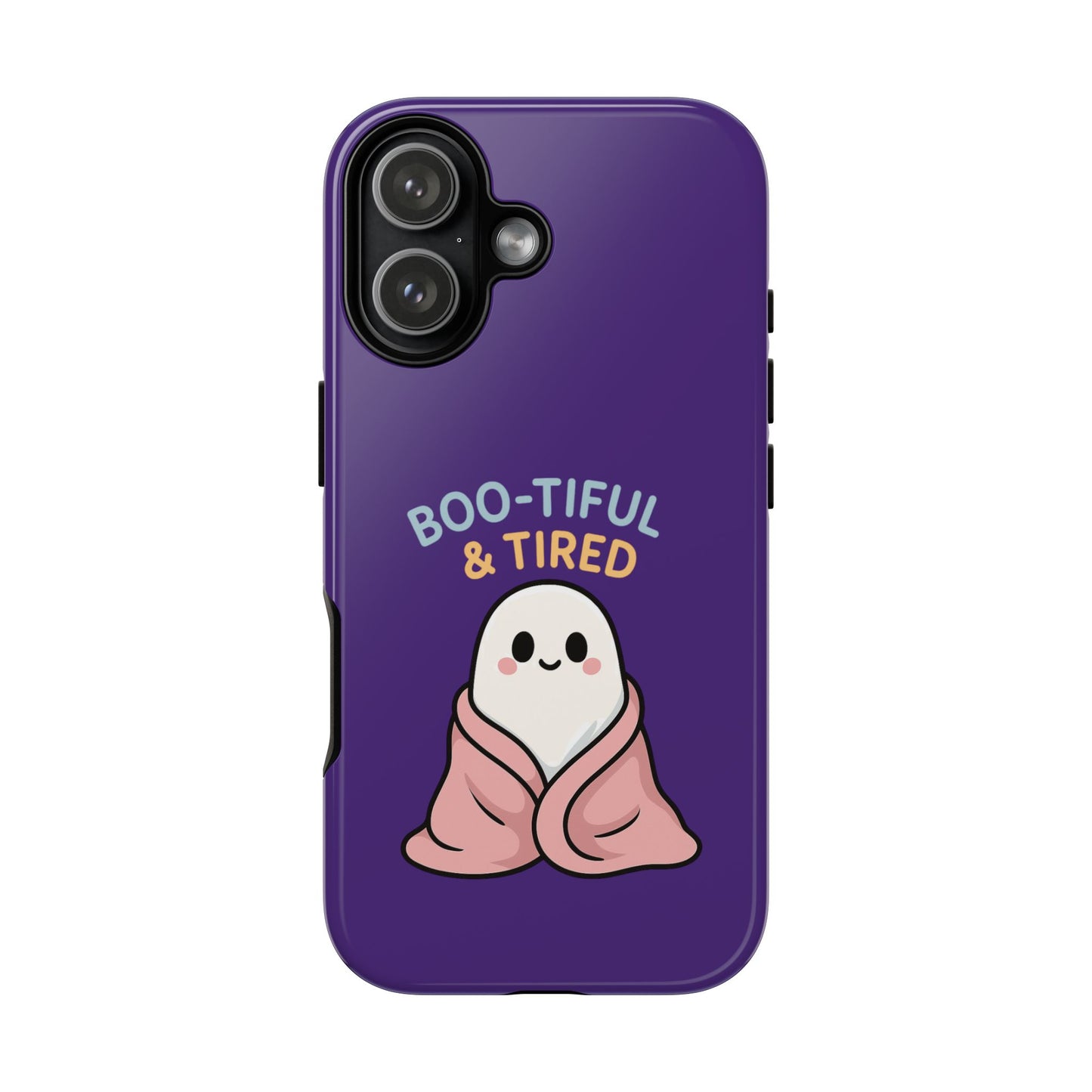 Boo-Tiful & Tired Phone Case, Halloween-Themed Design