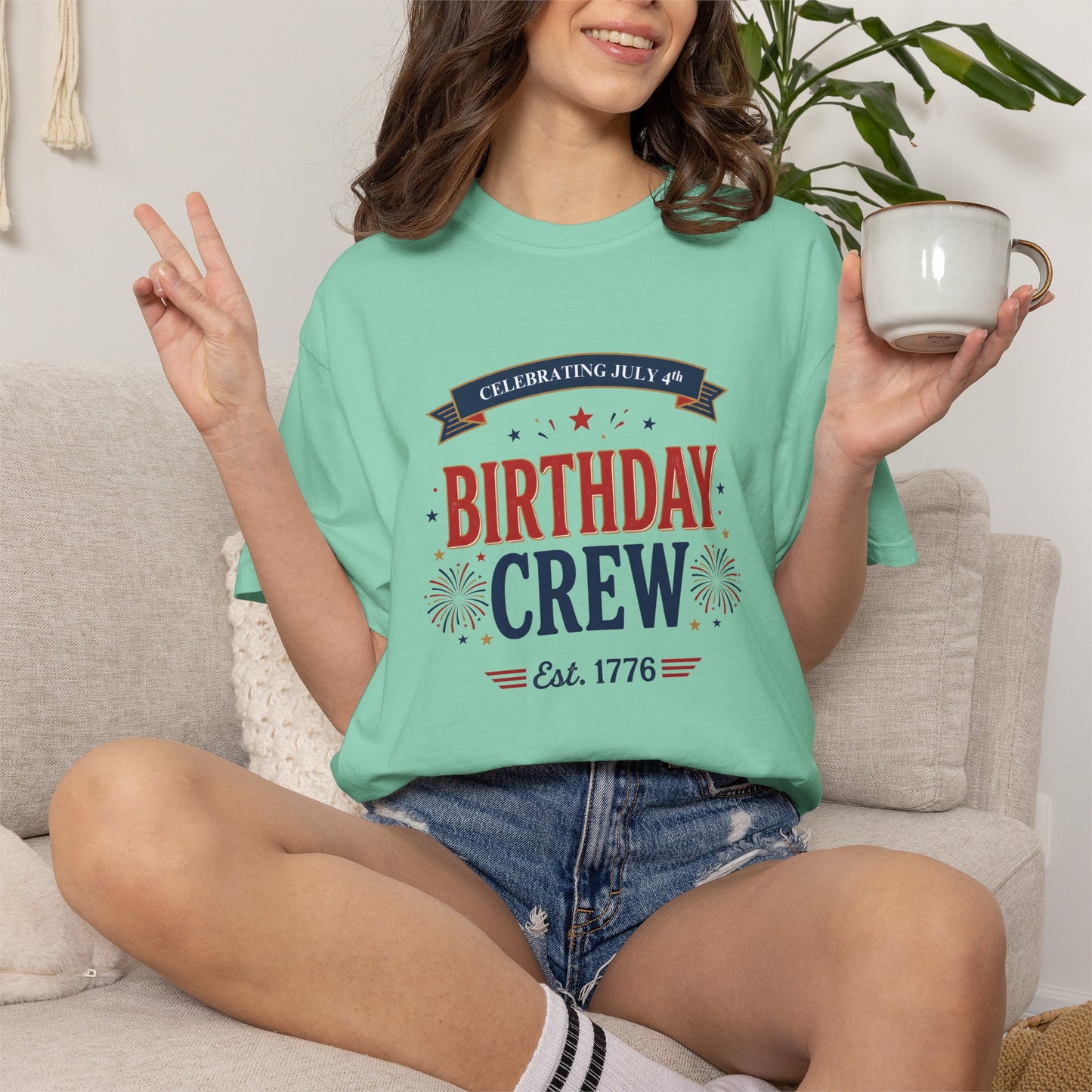 Birthday Crew T-Shirt — Patriotic Celebration Tee, 4th of July Shirt, Independence Day Gift