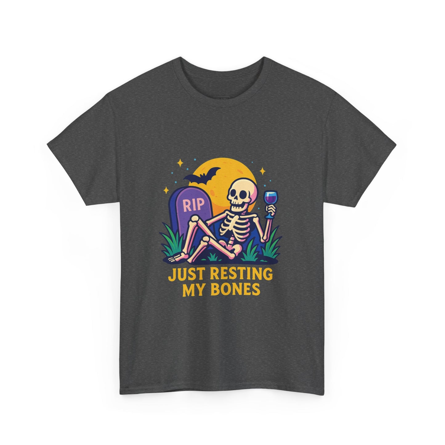 Skeleton Tee - Just Resting My Bones, Unisex Halloween Shirt
