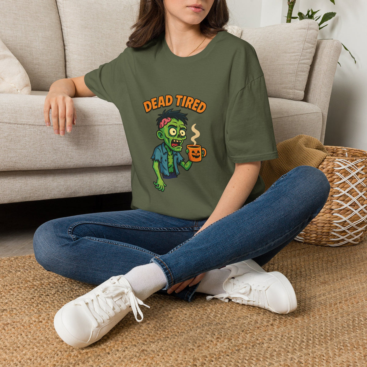 Dead Tired Zombie T-Shirt, Gifts for Halloween