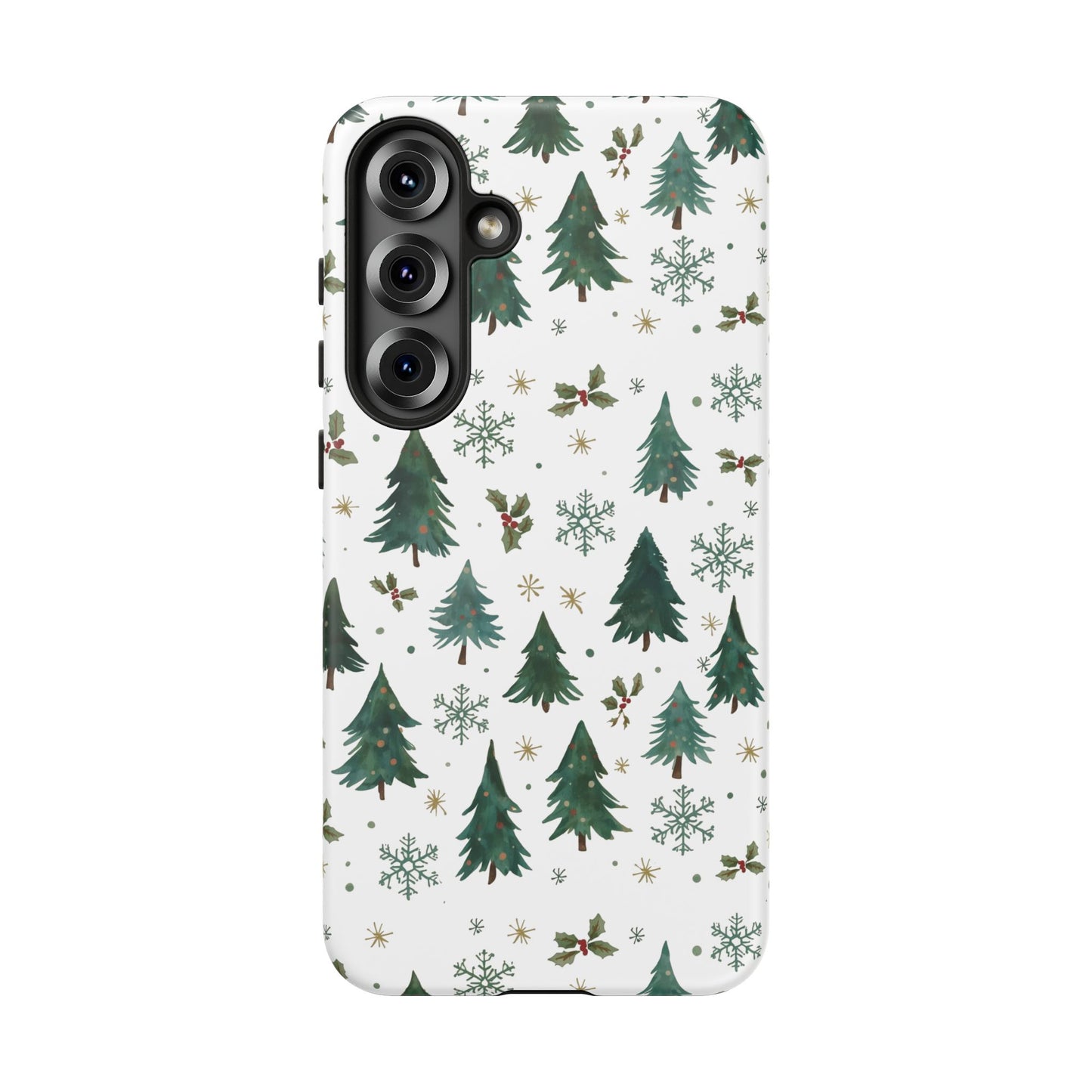 Winter Forest Phone Case, Christmas-Themed Dual Layer Phone Case for Iphone 17, 16, 15 & Samsung