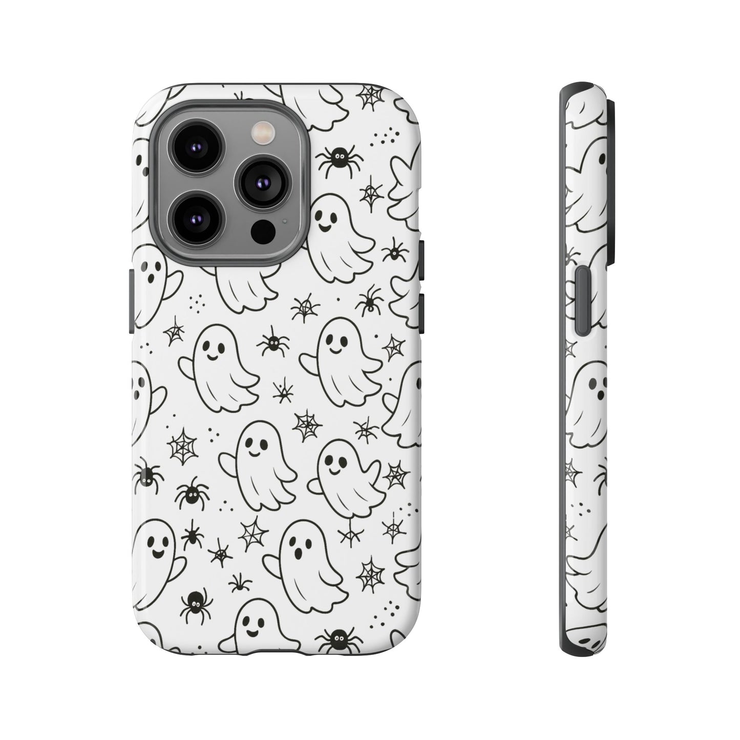 Ghostly Phone Case, Cute Halloween Phone Cover, Tough Phone Case, Spooky Phone Accessory, Ghost Pattern Design