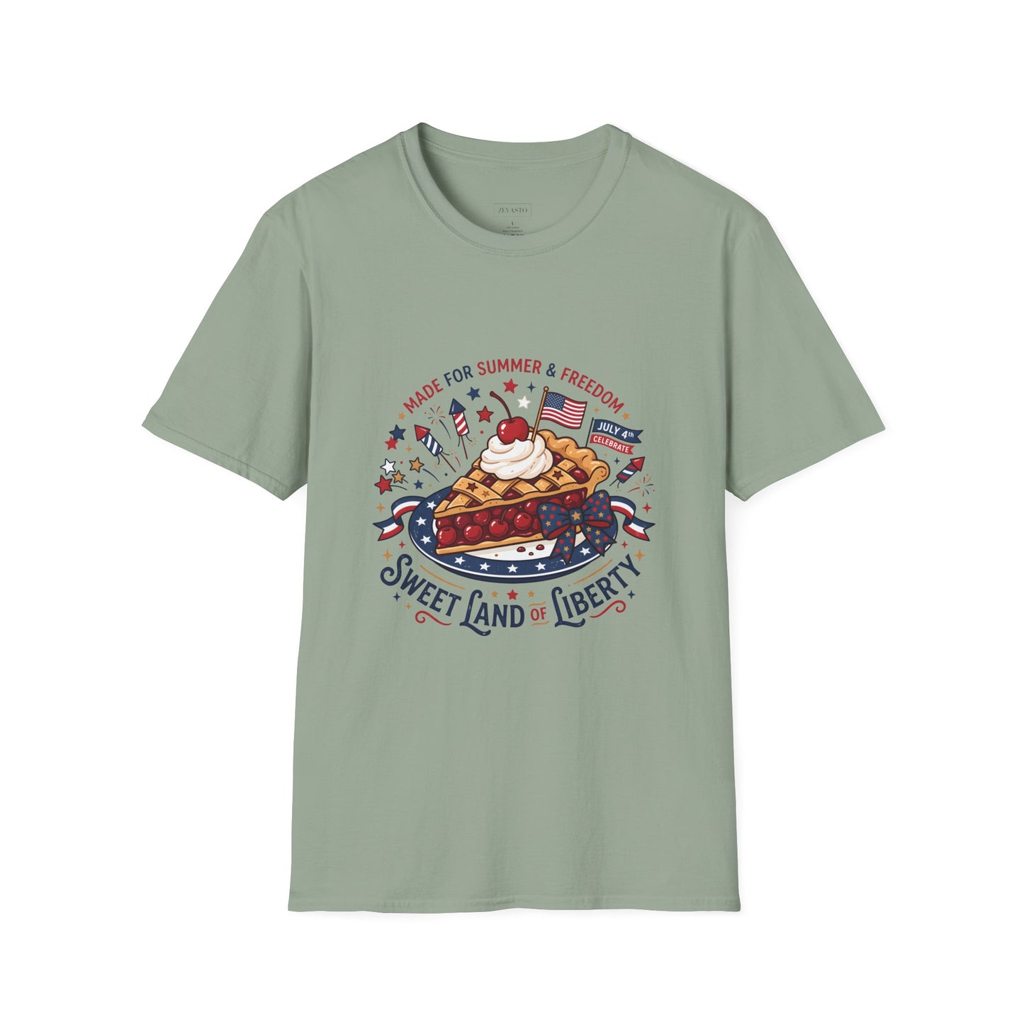 Sweet Land of Liberty Pie T-Shirt — Patriotic 4th of July Dessert Graphic Tee