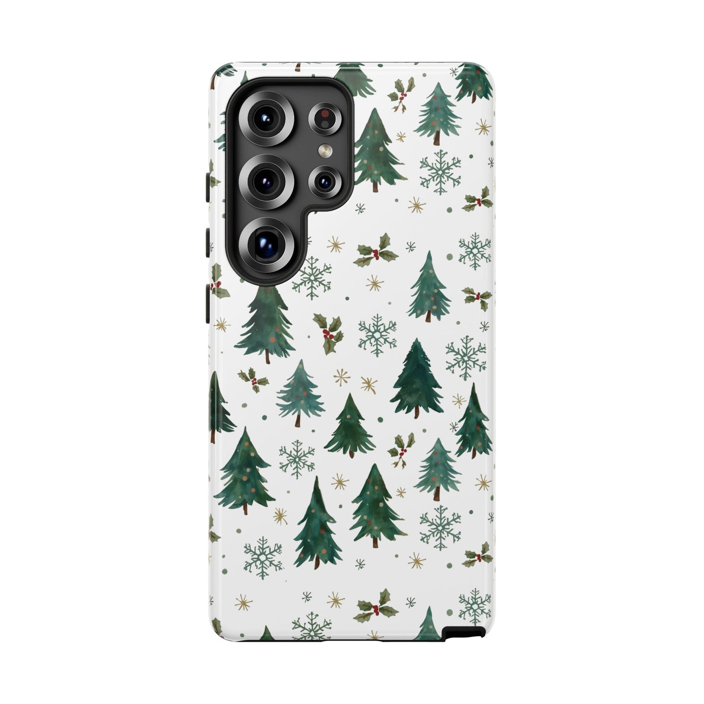 Winter Forest Phone Case, Christmas-Themed Dual Layer Phone Case for Iphone 17, 16, 15 & Samsung