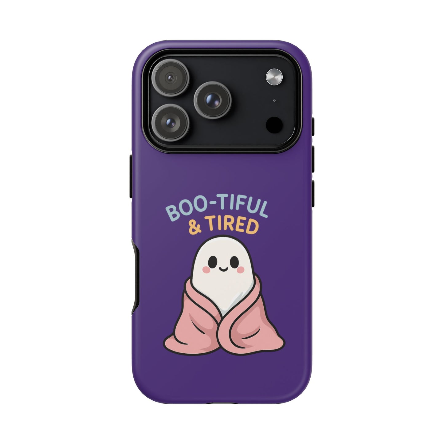 Boo-Tiful & Tired Phone Case, Halloween-Themed Design