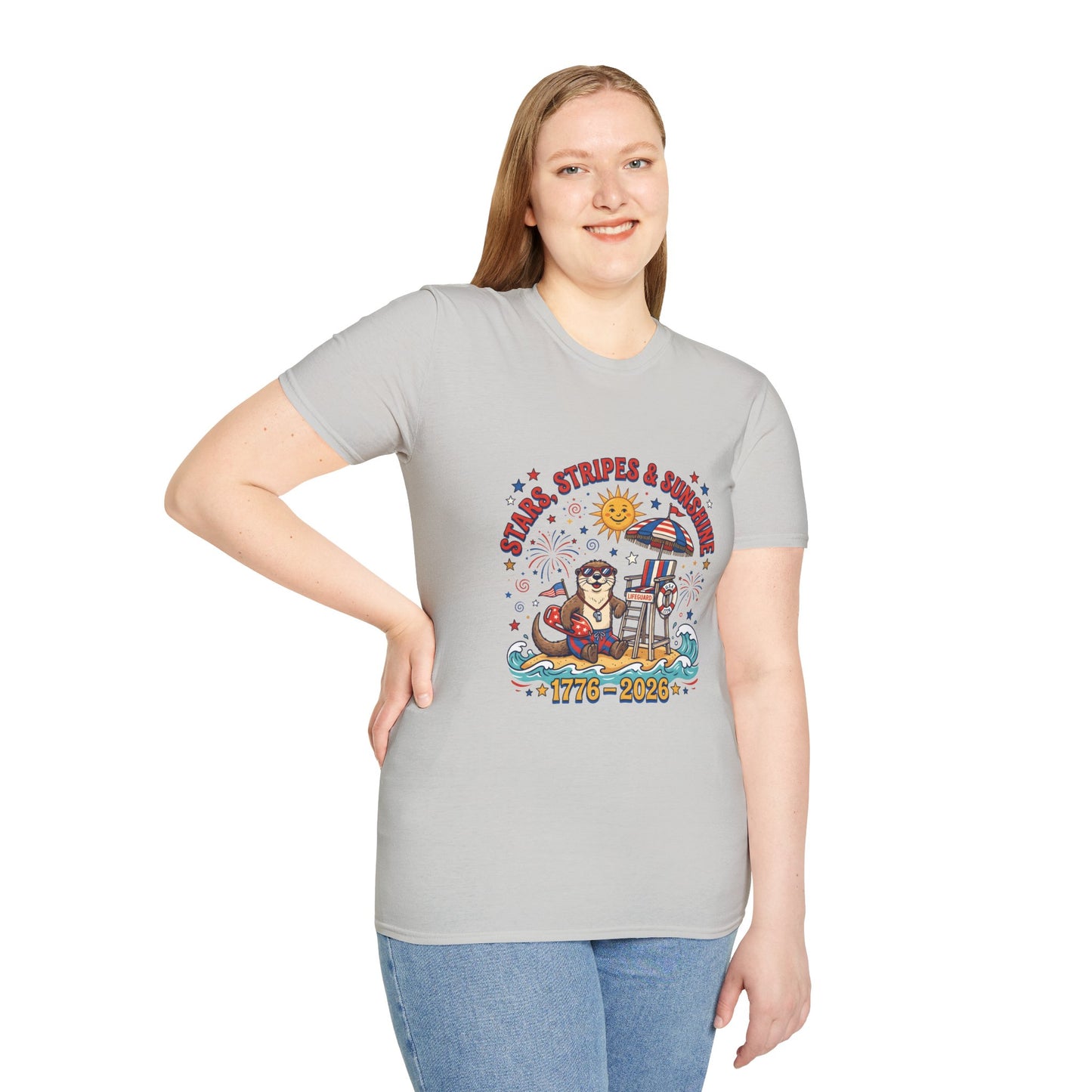 Stars, Stripes & Sunshine T-Shirt — Patriotic 1776–2026 Summer Tee, 4th of July Shirt