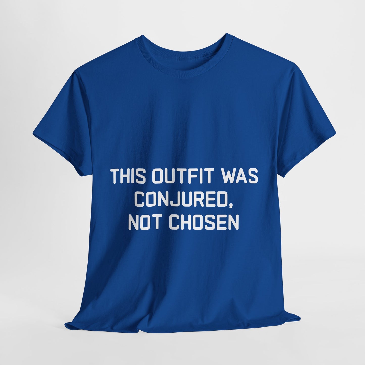 Unisex Heavy Cotton Tee - 'This Outfit Was Conjured, Not Chosen' - Funny Halloween T-shirt