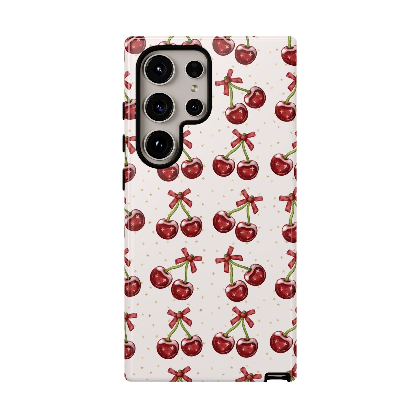 Cherry Pattern Phone Case — Cute Red Cherry Protective Phone Cover