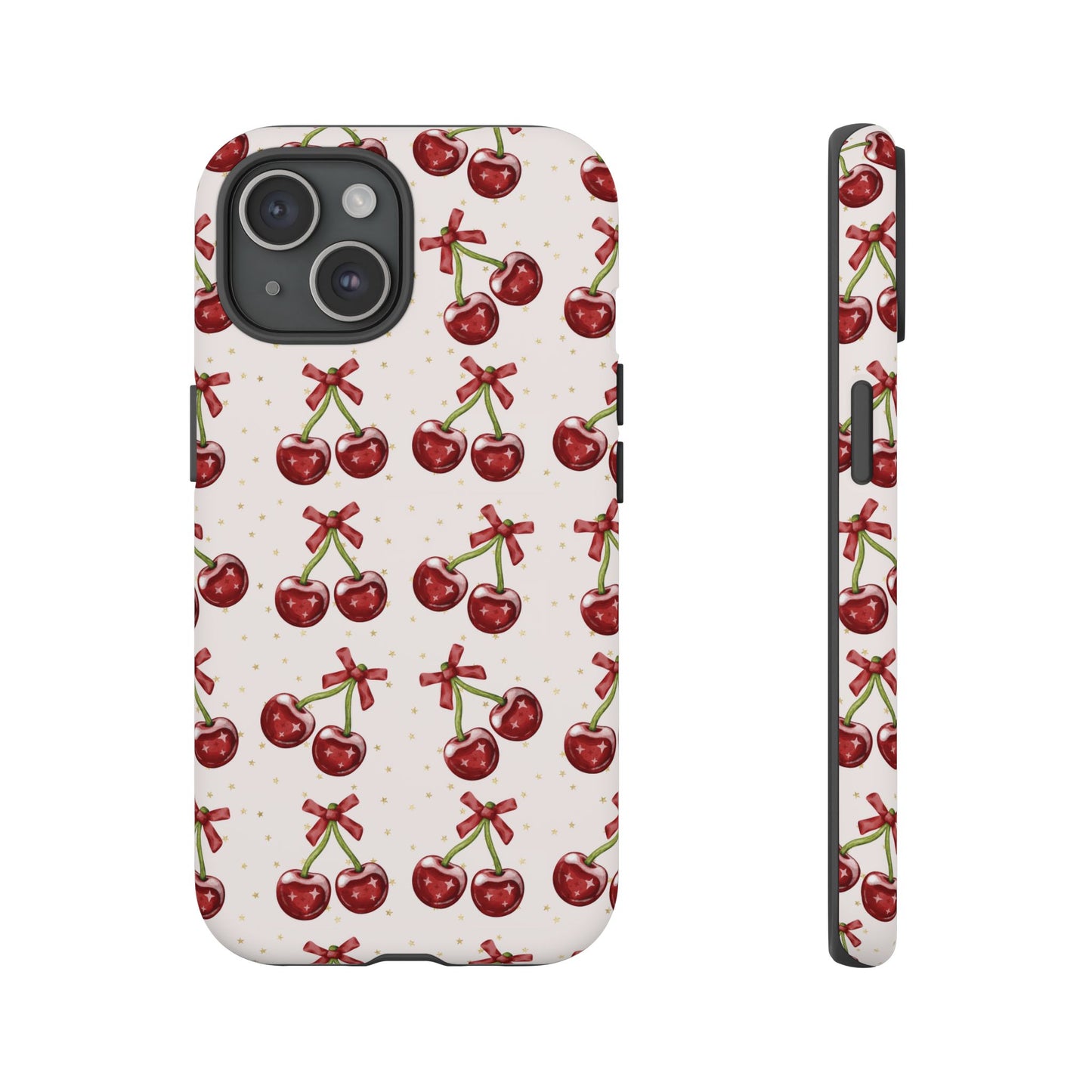 Cherry Pattern Phone Case — Cute Red Cherry Protective Phone Cover