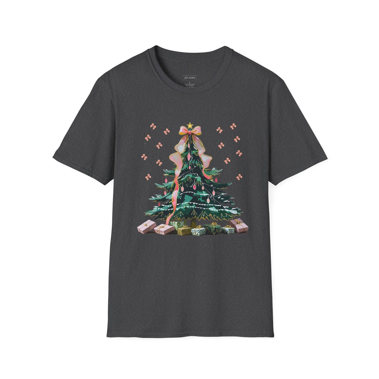Christmas Tree Unisex Softstyle T-Shirt | Holiday Outfit, Festive Apparel