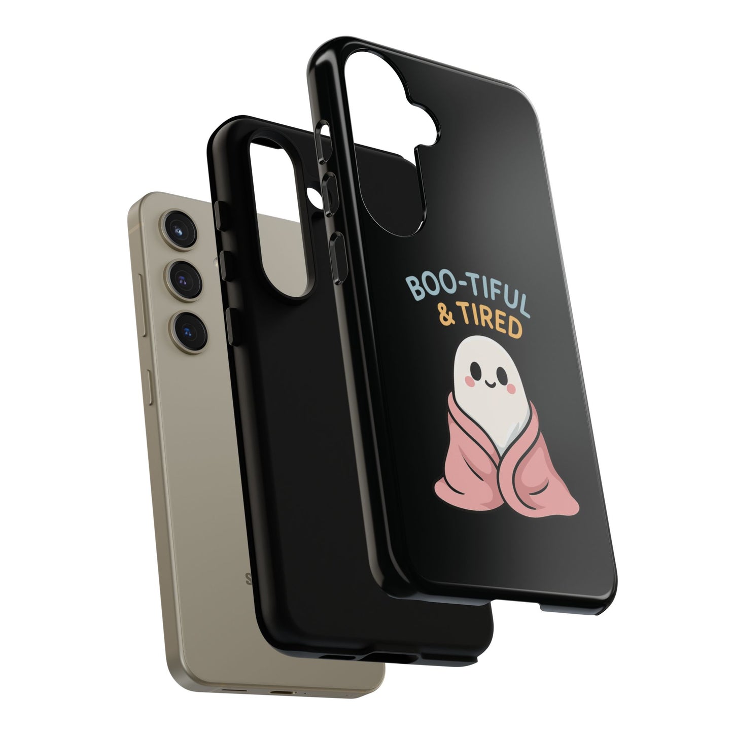 Boo-tiful & Tired Phone Case, Halloween-Themed Design