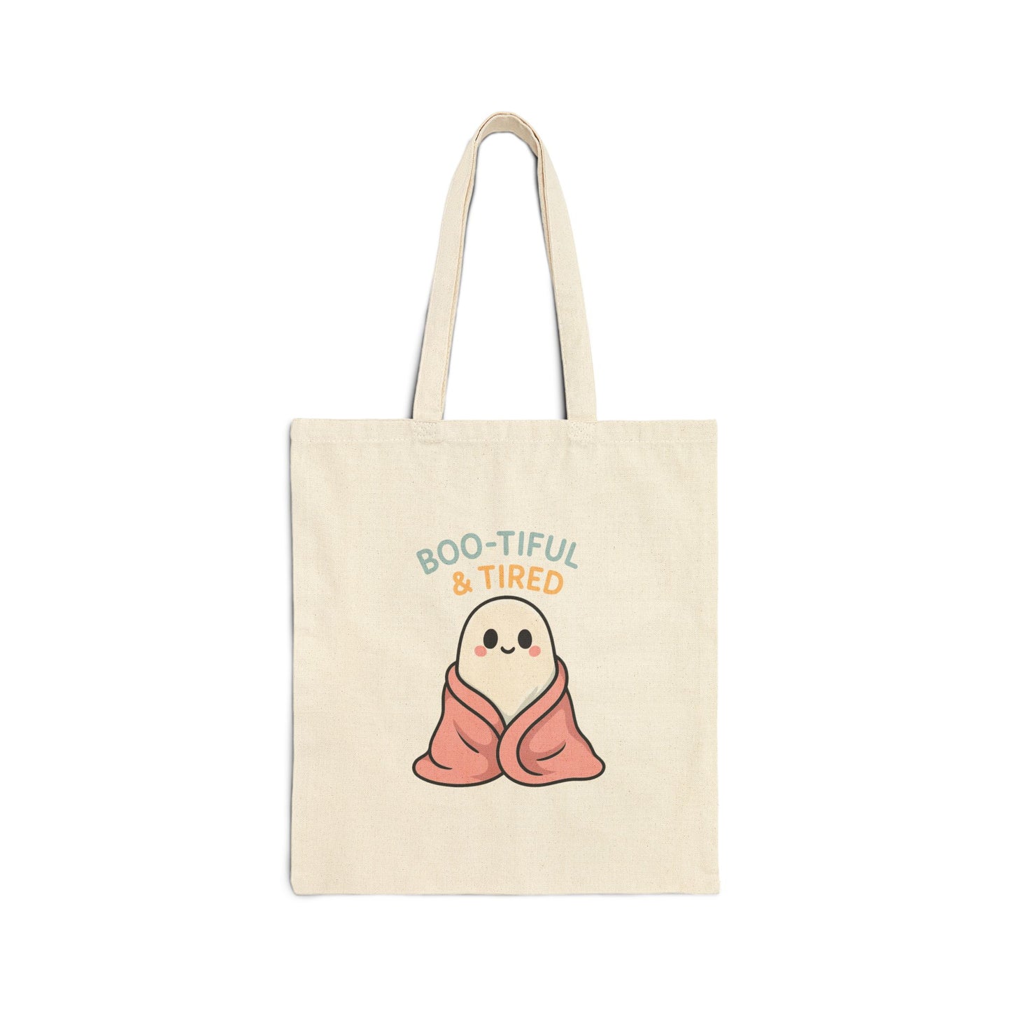 Boo-tiful & Tired Halloween-Themed Tote Bag, Funny Canvas Bag