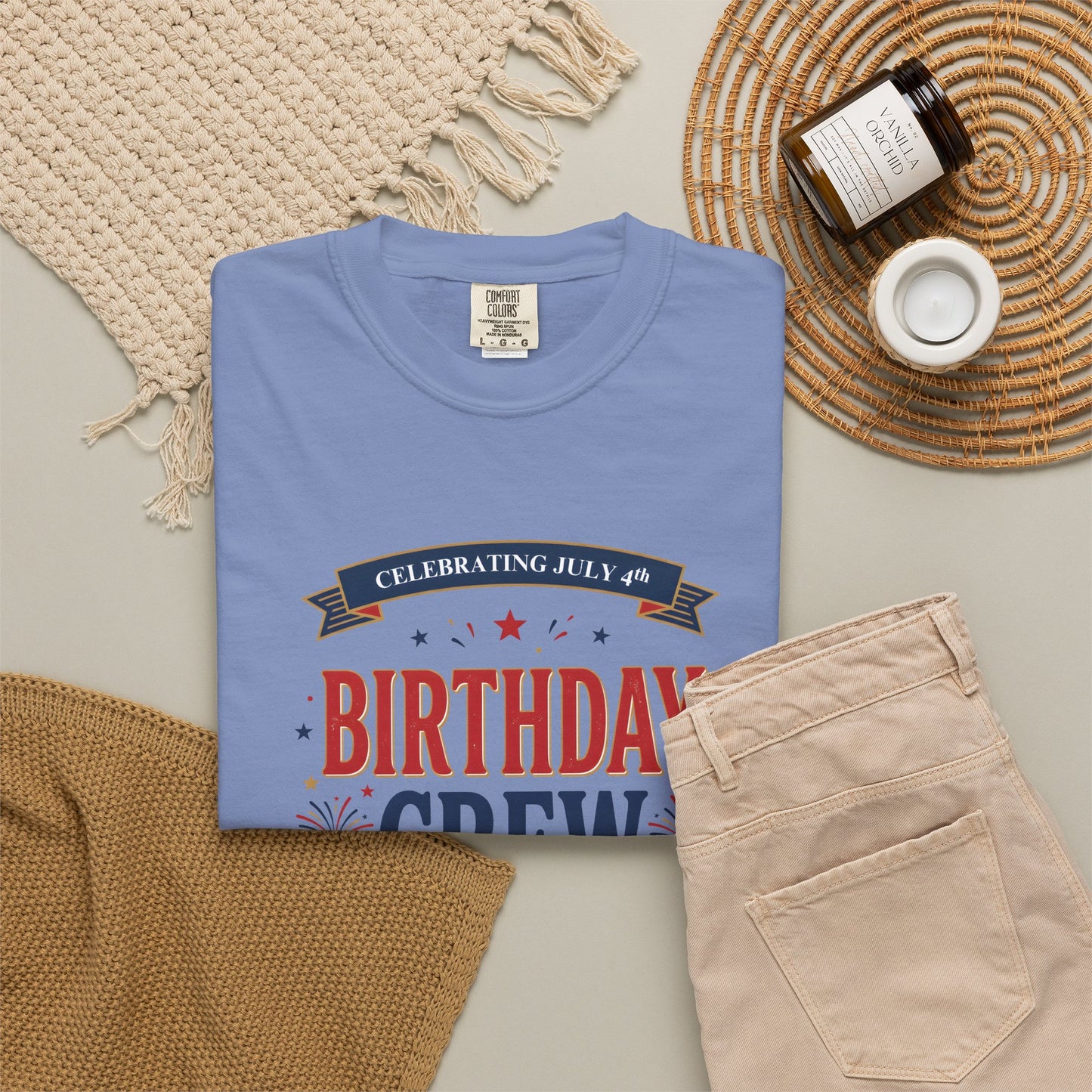 Birthday Crew T-Shirt — Patriotic Celebration Tee, 4th of July Shirt, Independence Day Gift