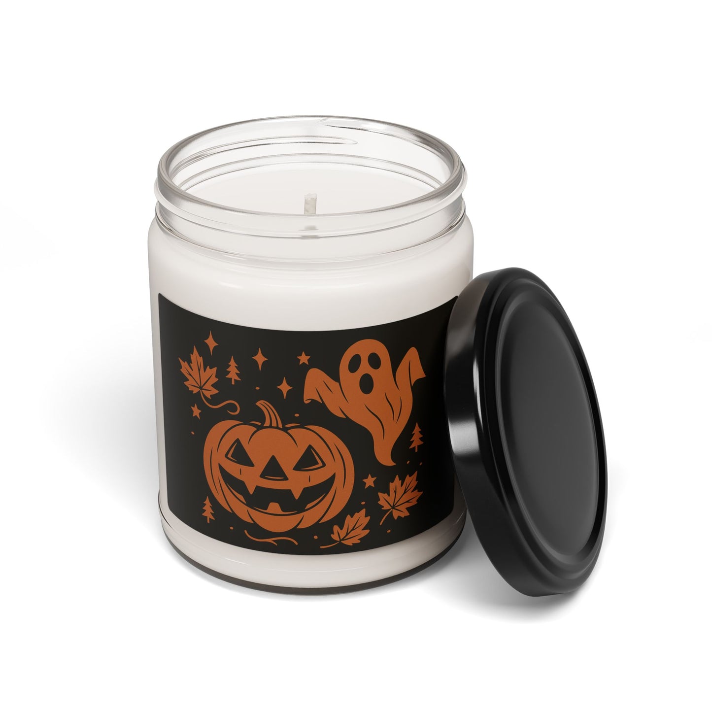 Halloween Pumpkin Ghost Scented Soy Candle, Fall Home Decor, Spooky Candle