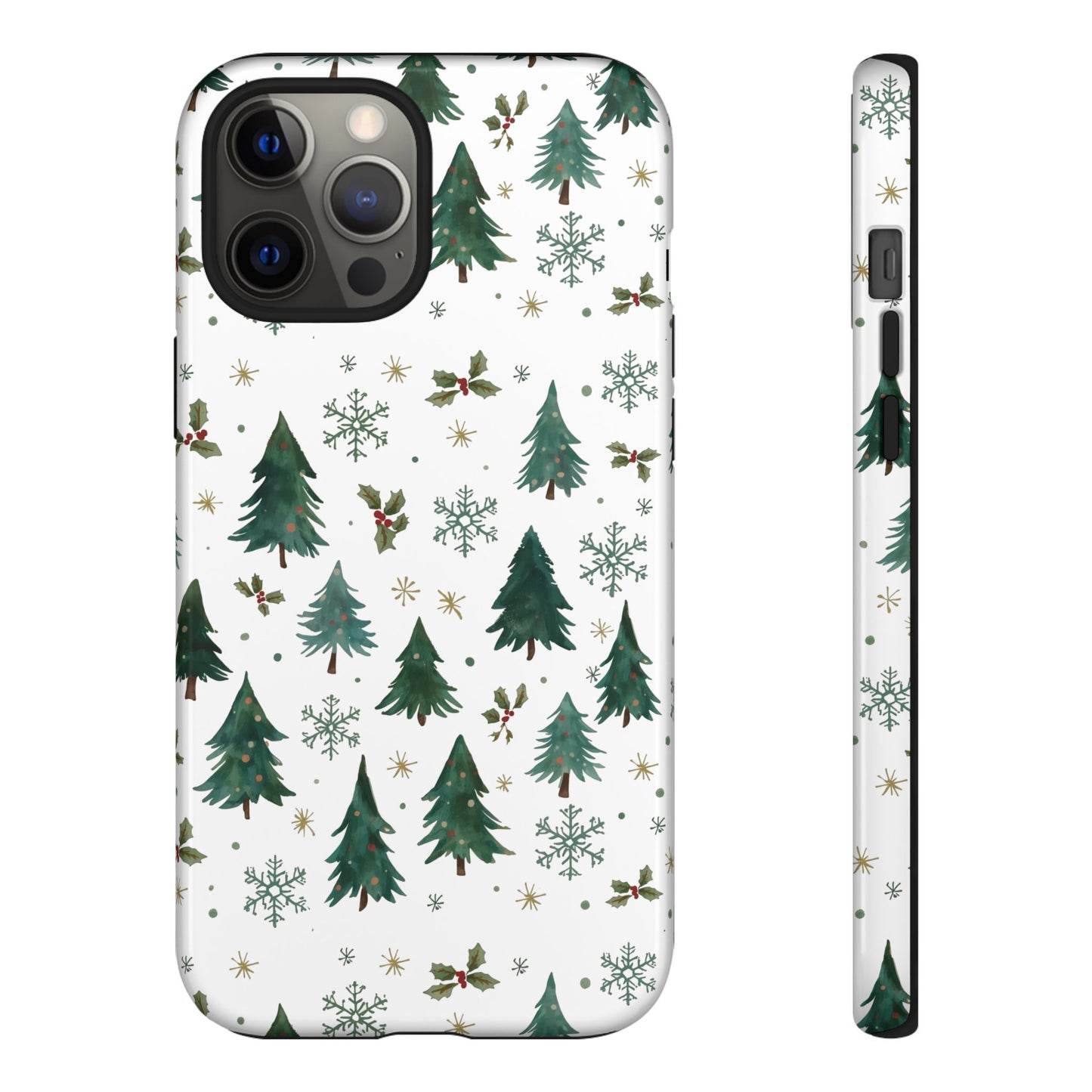 Winter Forest Phone Case, Christmas-Themed Dual Layer Phone Case for Iphone 17, 16, 15 & Samsung