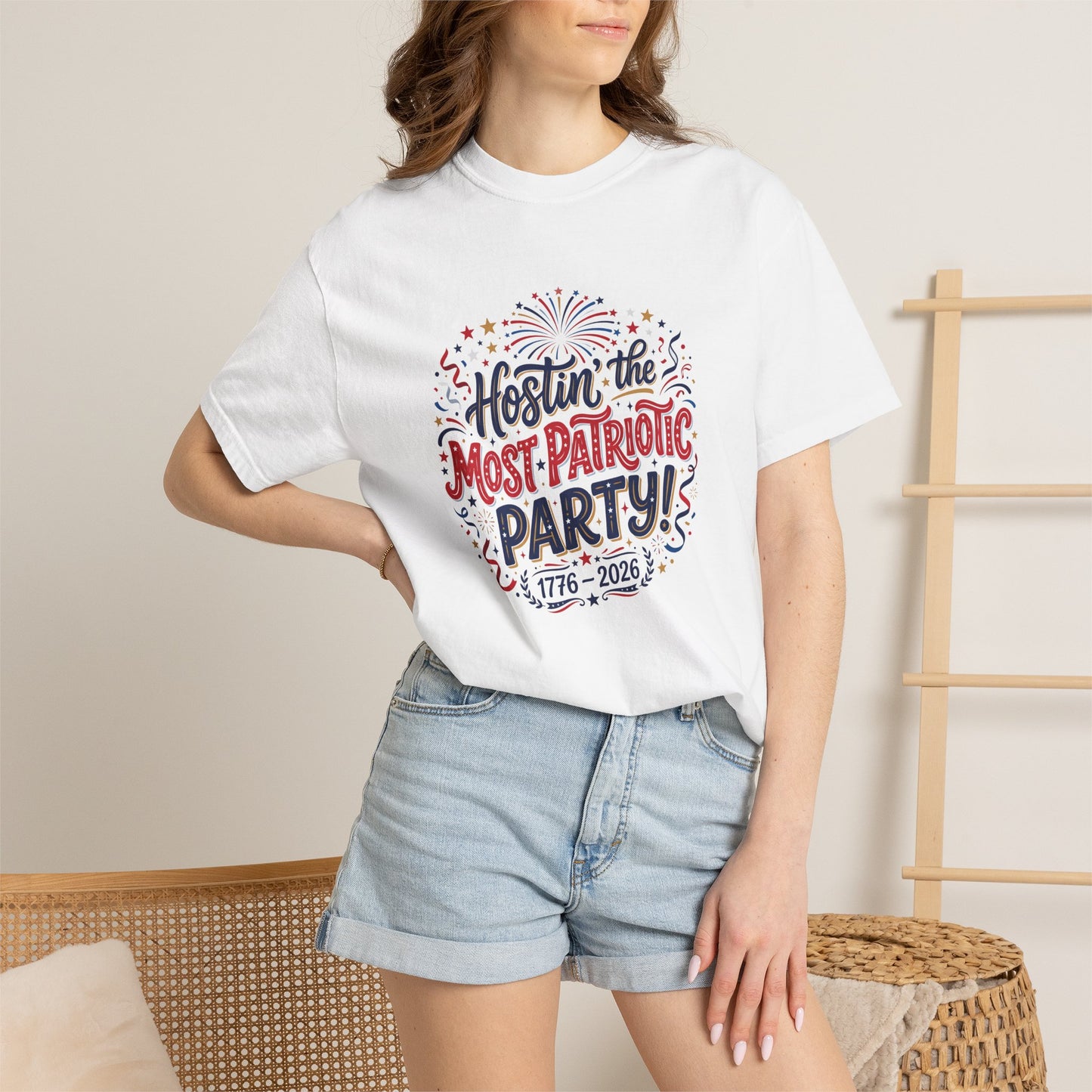 Patriotic 'Hostin' the Most Patriotic Party' T-Shirt, 4th of July Shirt, Independence Day Tee