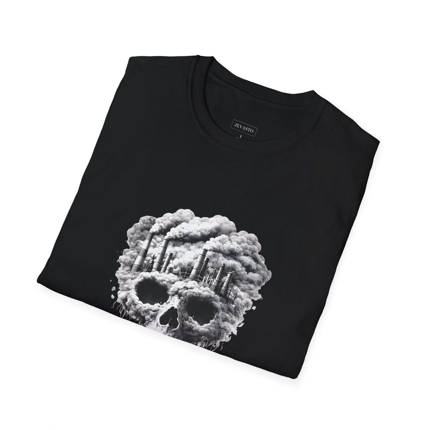 Carbon-Based Mistake Skull T-Shirt — Dark Humor Graphic Tee for Earth Day