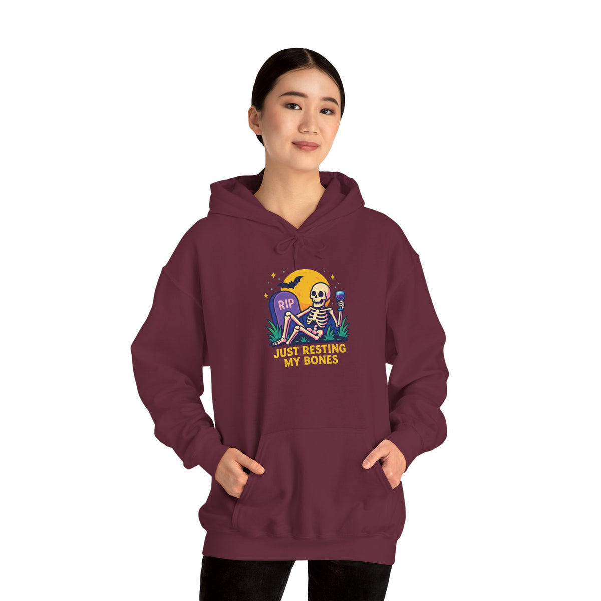 Halloween Skeleton Hoodie, Cozy Unisex Sweatshirt