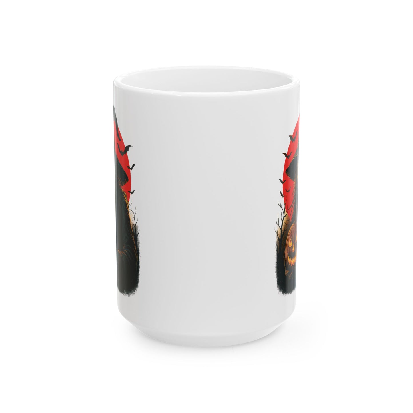 Spooky Fall Ceramic Mug, Halloween Coffee Cup, Unique Gift for Witch Lovers, Cozy Autumn Beverage, 11oz 15oz