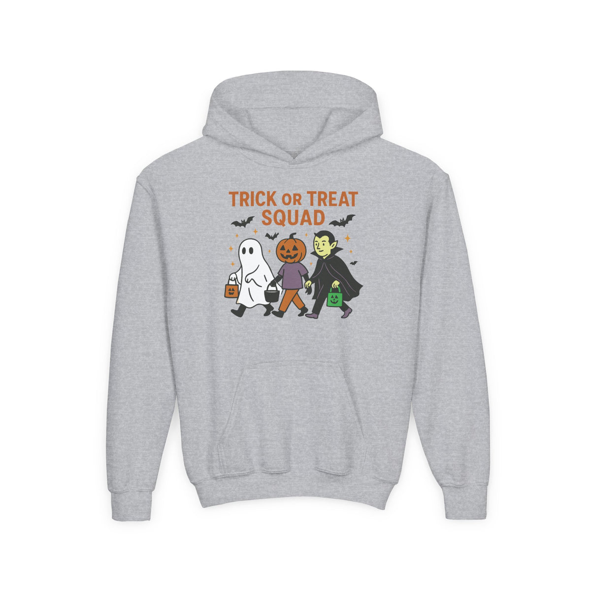 Youth Halloween Sweatshirt - Trick or Treat Squad, Cute Kids Hoodie