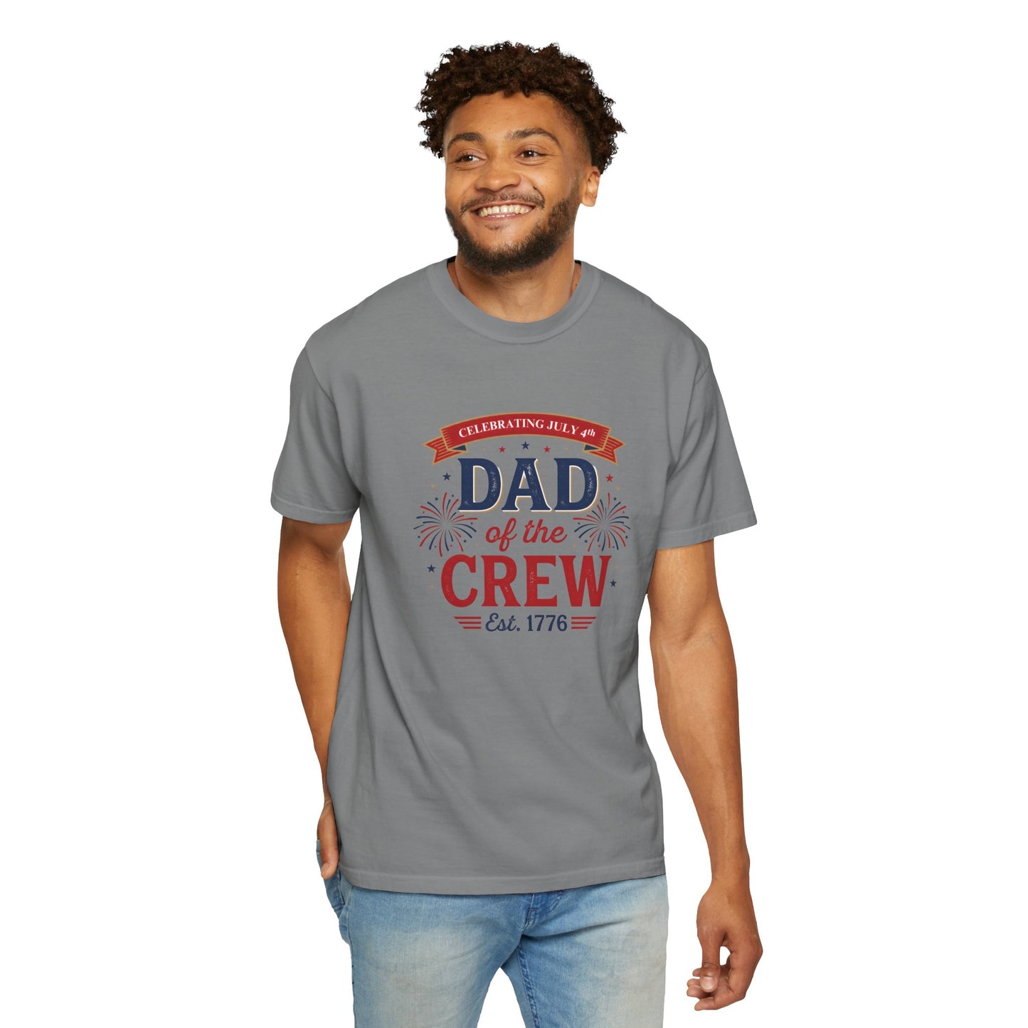 Dad of the Crew T-Shirt — Patriotic 4th of July Tee, Independence Day Shirt