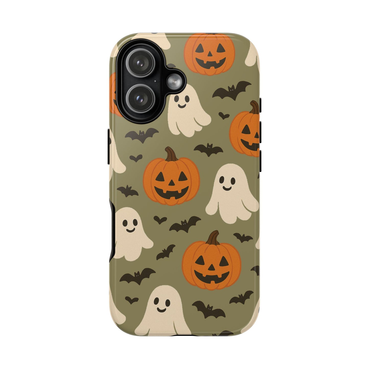 Halloween Phone Case with Ghosts and Pumpkins, Cute Fall Phone Cover, Spooky Season Accessory, Halloween Gift
