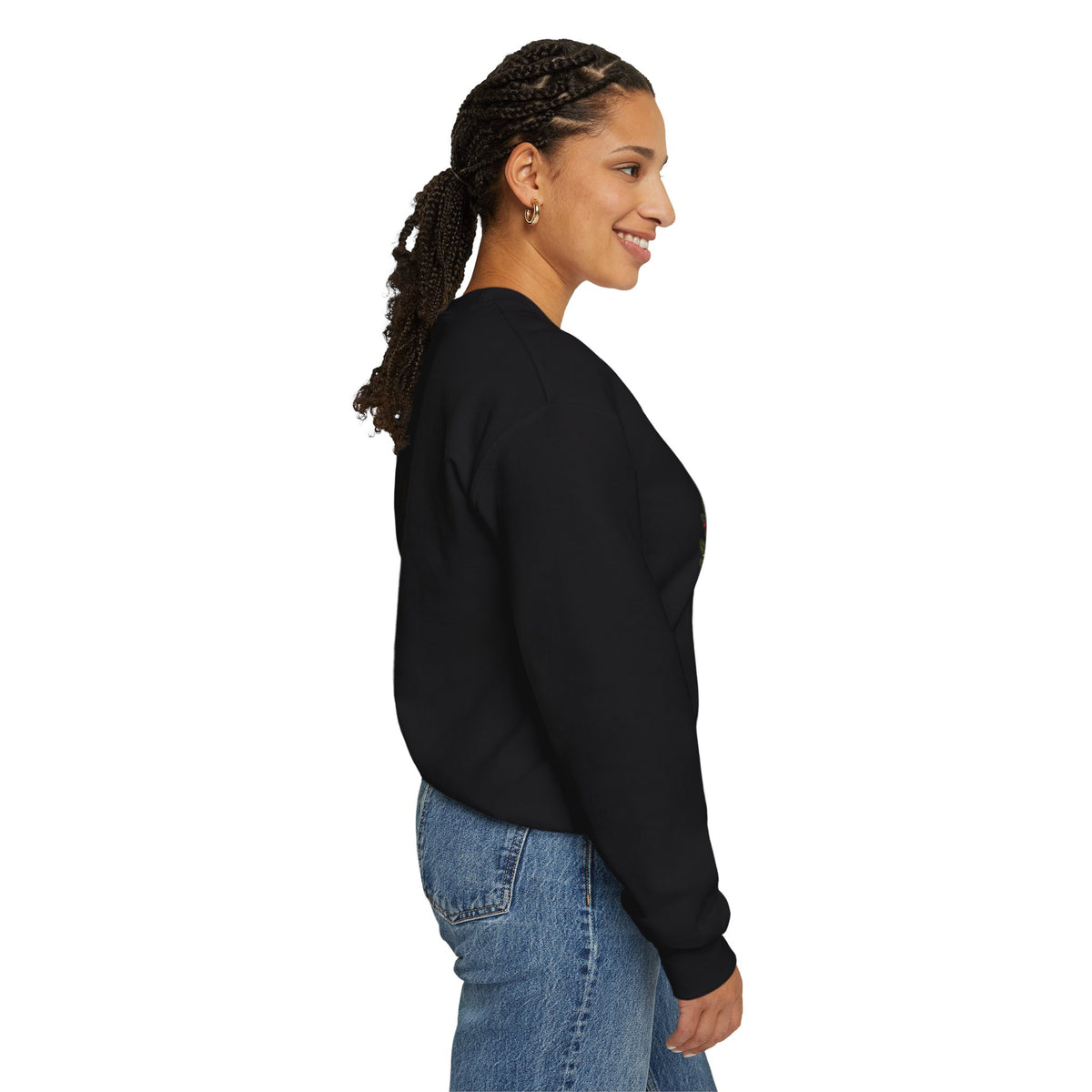 Harvest & Holly Crewneck Sweatshirt — Vintage Pumpkin Fall Graphic Sweatshirt