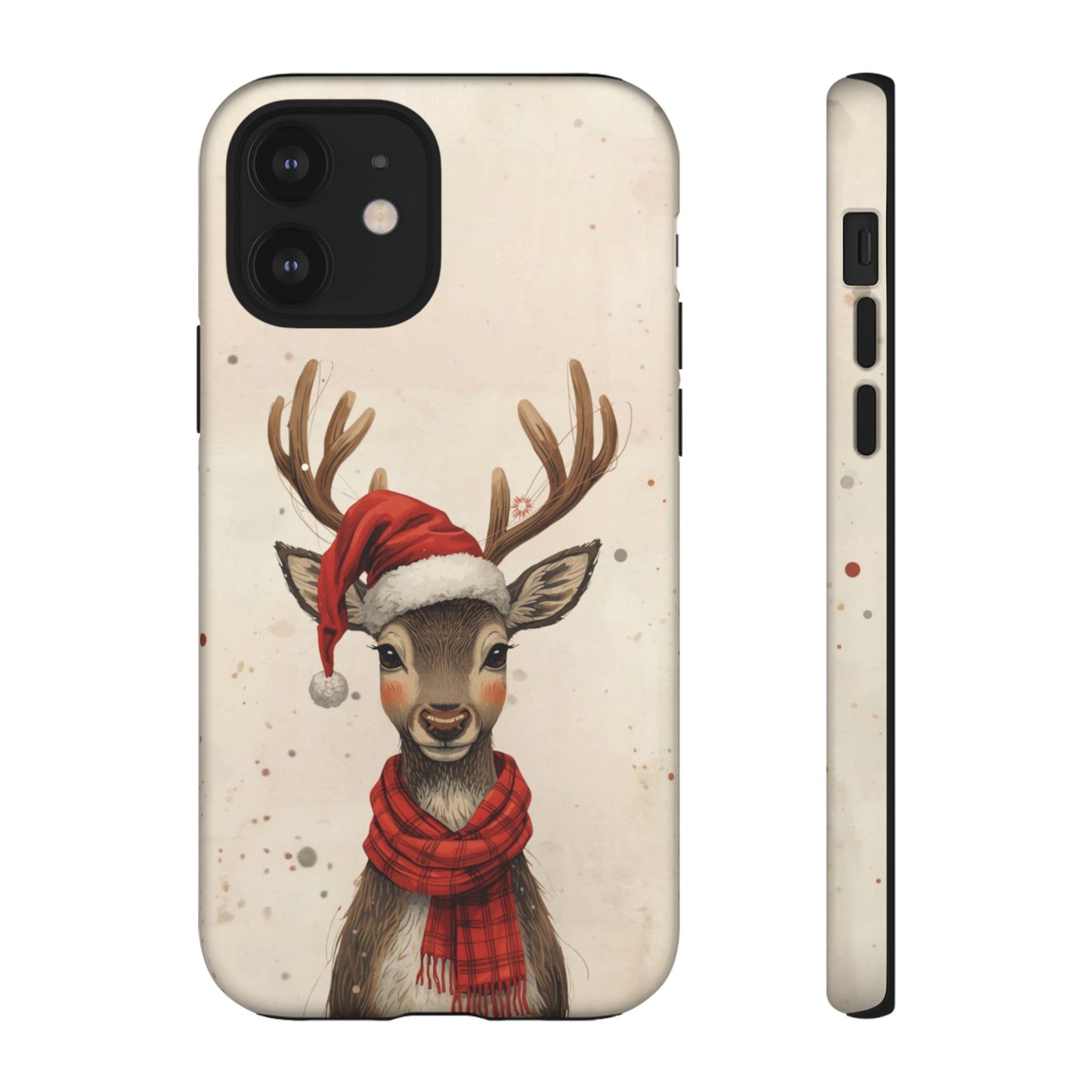 Christmas Reindeer Phone Case, Dual Layer Phone Case for Iphone 17, 16, 15, 14, 13, 12, 11