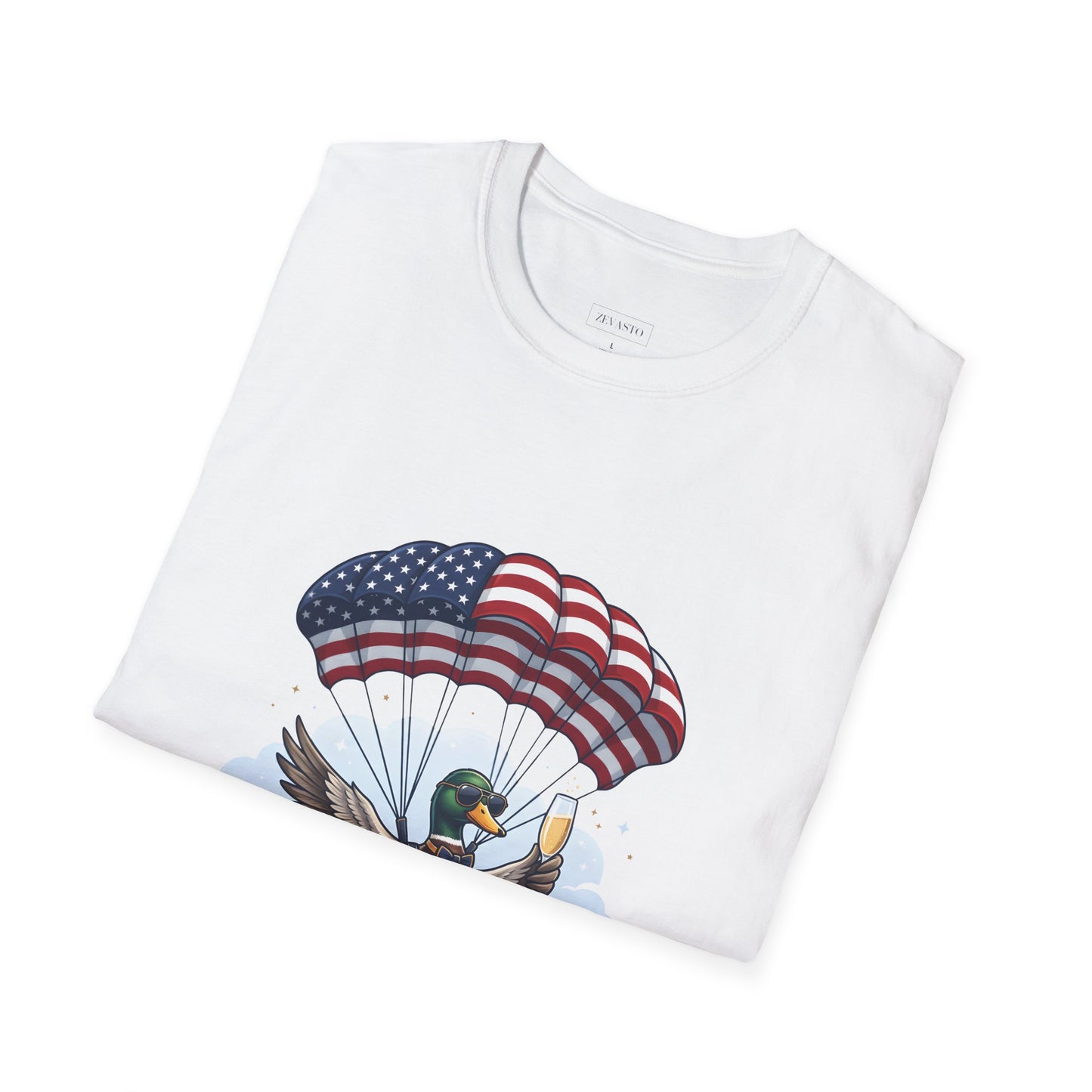 Duck Parachute T-Shirt – Celebrating 250 Years Patriotic Graphic Tee