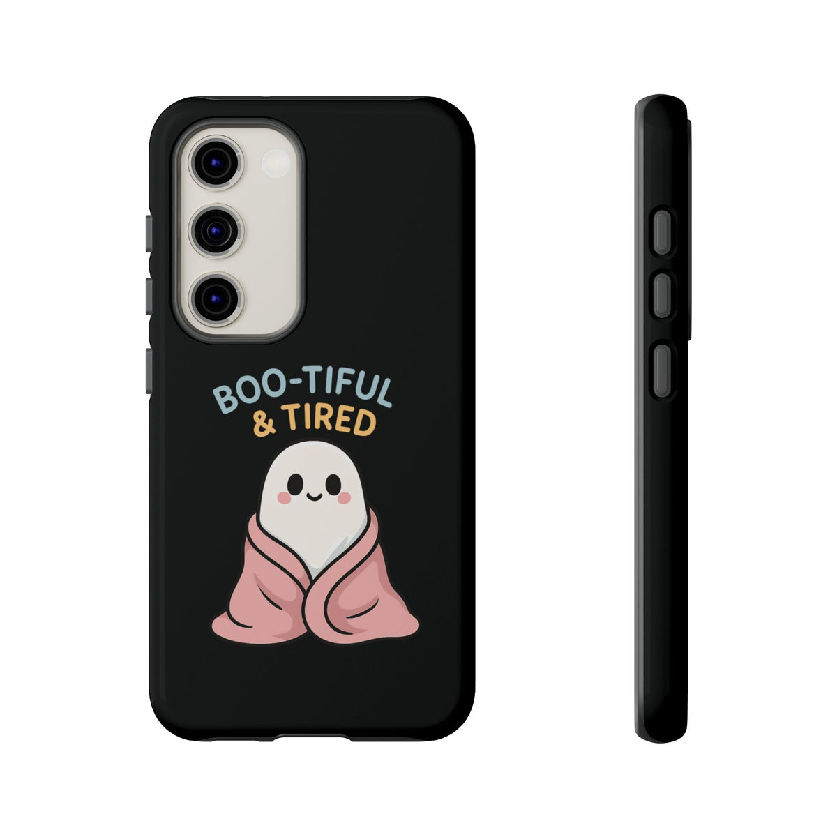Boo-tiful & Tired Phone Case, Halloween-Themed Design