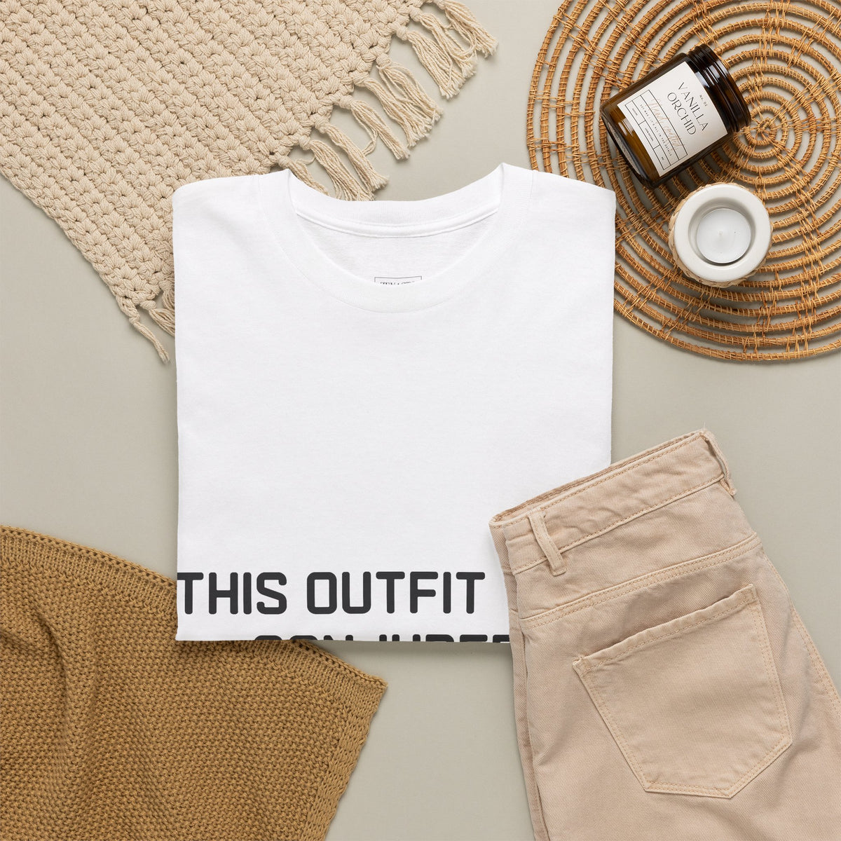 Unisex Heavy Cotton Tee - 'This Outfit Was Conjured, Not Chosen' - Funny Halloween T-shirt