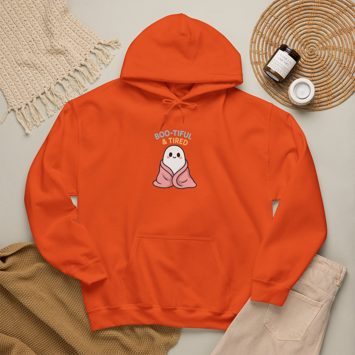 Boo-tiful Ghost Halloween Hoodie, Cute-Cozy Fall Vibes