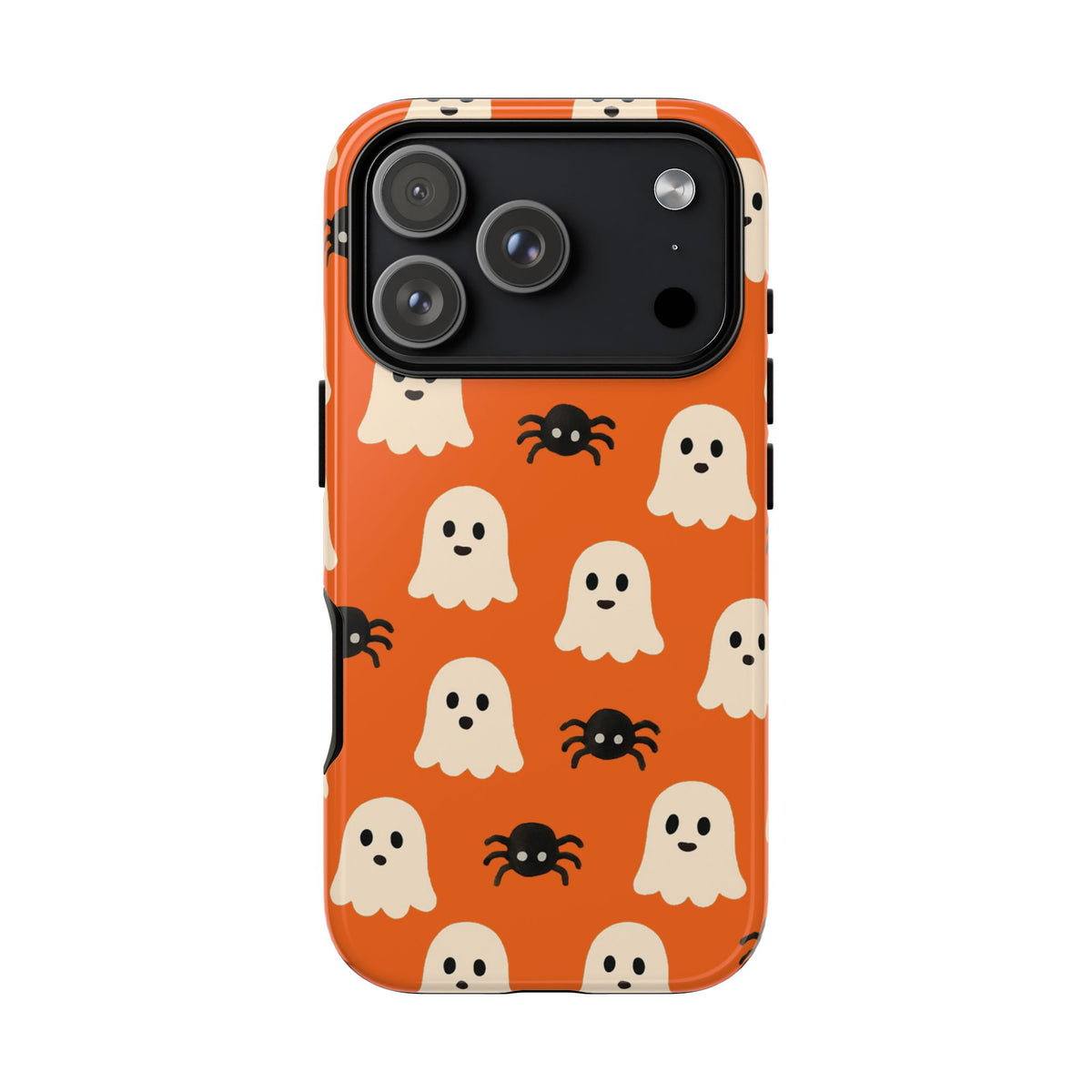Cute Halloween Phone Case with Ghosts and Spiders, Spooky Gift, Fall Accessory, Unique Halloween Decor, Mobile Protection