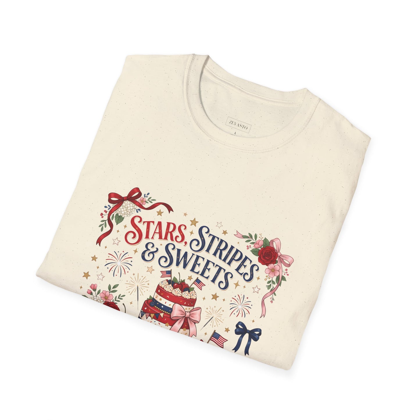 Stars, Stripes & Sweets T-Shirt — Patriotic 4th of July Dessert Graphic Tee