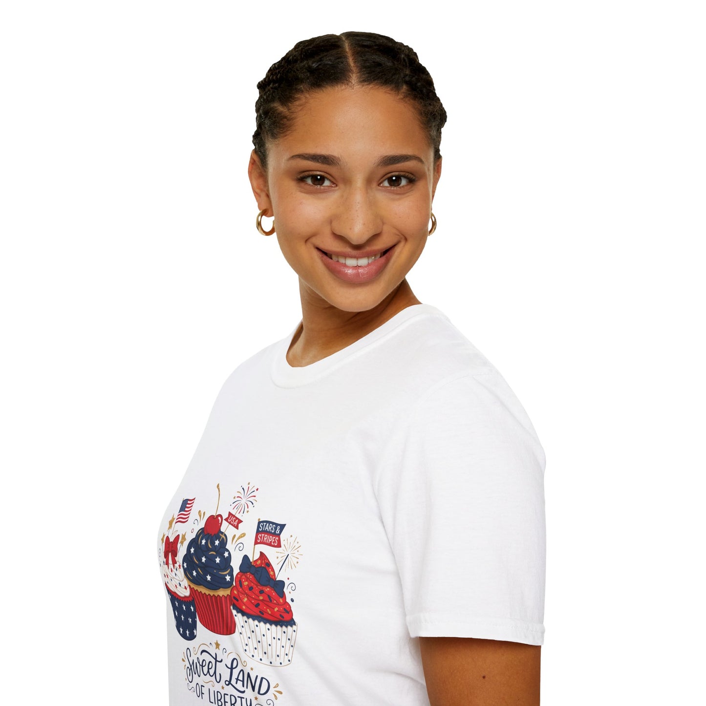 Patriotic Cupcakes T-Shirt — "Sweet Land of Liberty" 4th of July Tee